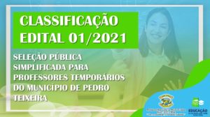 Leia mais sobre o artigo Classificação edital 01/2021