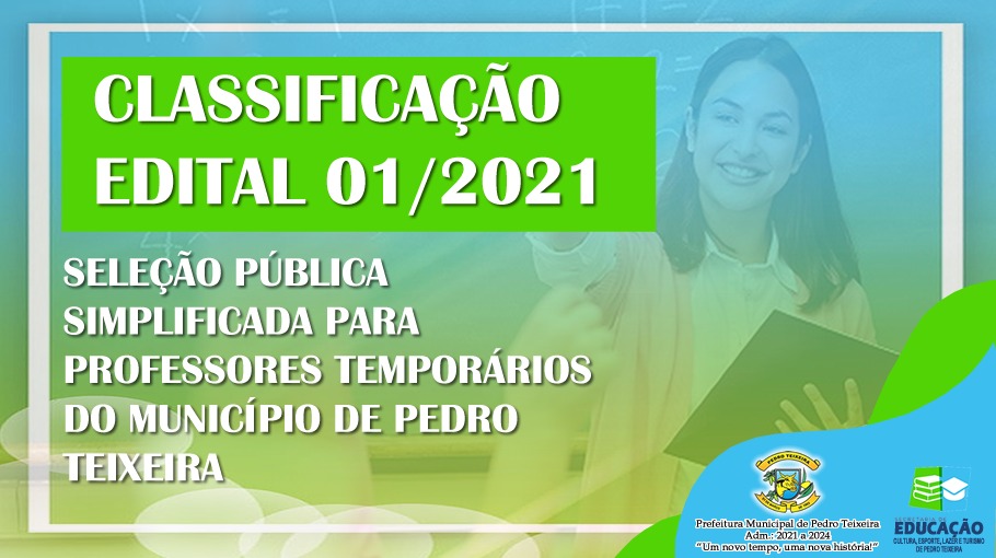 Você está visualizando atualmente Classificação edital 01/2021