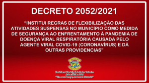 Leia mais sobre o artigo Decreto 2052 de 17 de Abril de 2021