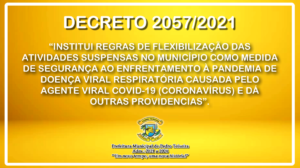 Leia mais sobre o artigo Decreto 2057 de 03 de Maio de 2021