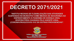 Leia mais sobre o artigo Decreto 2071 de 25 de Maio de 2021