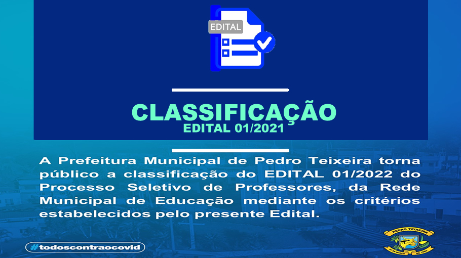 Leia mais sobre o artigo CLASSIFICAÇÃO EDITAL 01/2022 – Processo Seletivo de Professores